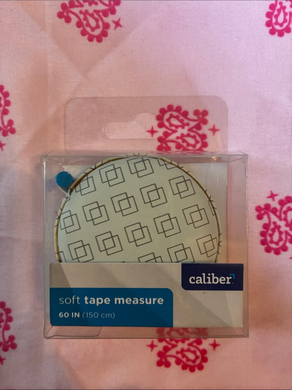 Caliber Soft Tape Measure 60in - Cream Patterned